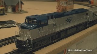 Atlas 7278 GE Dash 8-32BHW Diesel Locomotive 517 Amtrak Phase V Livery (HO Scale) Review HD