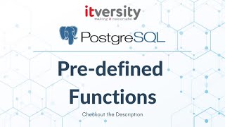 Mastering SQL - PostgreSQL: Pre-defined Functions - Overview of Numeric Functions