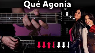 Qué Agonía - Yuridia, Angela Aguilar GUITARRA Tutorial | Acordes
