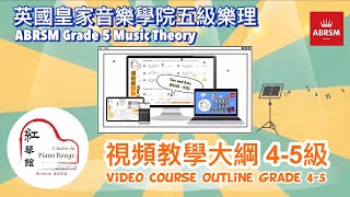 英國皇家音樂學院五級樂理 網上視頻課程4-5級單元B 教學大綱 ABRSM Music Theory Online Video Course Outline Grade 4-5 Unit B