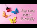 Zig Zag Paper Butterfly || Easy and Fast || New year Decoration Idea || Art and Craft Mall