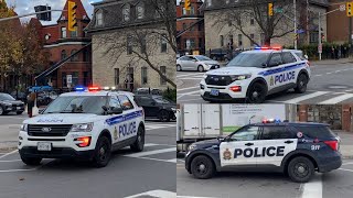 3 Generations of Police Cars Responding Urgently - Ottawa Police Service