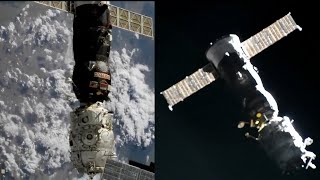 Progress MS-16 and Pirs undocking from the ISS