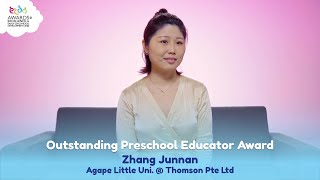 ECDA Awards 2022 – Outstanding Preschool Educator: Zhang Junnan