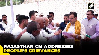 Rajasthan CM Bhajanlal Sharma addresses people’s grievances at residence in Jaipur