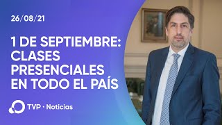 Presencialidad plena en las escuelas a partir de septiembre