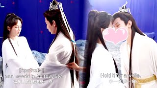 Trivia：Cheng Yi coquettishly asked Yang Zi for a kiss, but Yang Zi shyly agreed, and the two kissed