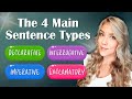 4 Main Sentence Types by Purpose in English: Declarative, Interrogative, Imperative & Exclamatory