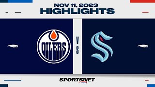 NHL Highlights | Oilers vs. Kraken - November 11, 2023