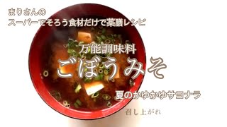 かゆみサヨナラ『万能調味料ごぼうみそ』