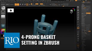 4-Prong Basket Setting in ZBrush