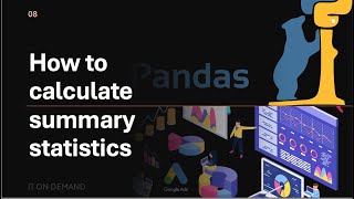 08. How calculate summary statistics