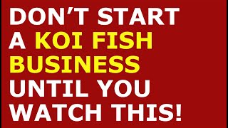 How to Start a Koi Fish Business | Free Koi Fish Business Plan Template Included