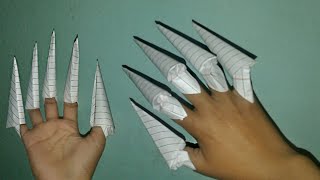 how to make :  oragami paper claws tutorial | origami claws easy