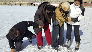 LOKHOR-GI-dGASTON | Guphuks - Ice Skating winter sport of ladakh #ladakhivlogger #winter