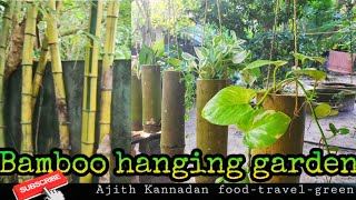 Bamboo hanging garden || മുളകൊണ്ട് ഒരു ഗാർഡൻ ഐഡിയ  ||