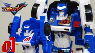 【トボットＶ】season3 ミニVer 01 タキオン スポーツカーからの変形ロボ TOBOT V TACHYON