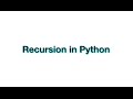 Python Recursion