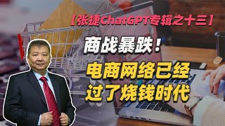 【张捷ChatGPT专辑之十三】商战暴跌！电商网络已经过了烧钱时代