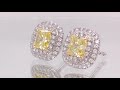 tiffany u0026 co. 1.06tcw fi vvs2 if fancy intense yellow diamond soleste earrings