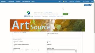 Art Source (EBSCO) Database