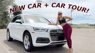 MY NEW CAR + CAR TOUR! (Audi Q5)