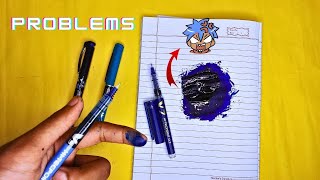 Problems With Rollerball Pens 😵‍💫|  Pilot V7 , Pilot V5 , Trimax And Flair Bolt 🤮  #rollerball