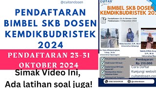 REKOMENDASI BIMBEL SKB DOSEN KEMDIKBUDRISTEK 2024