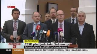 B.Sobotka: ČSSD je připravena zahájit jednání o rozpuštění Poslanecké sněmovny - 14.6.2013