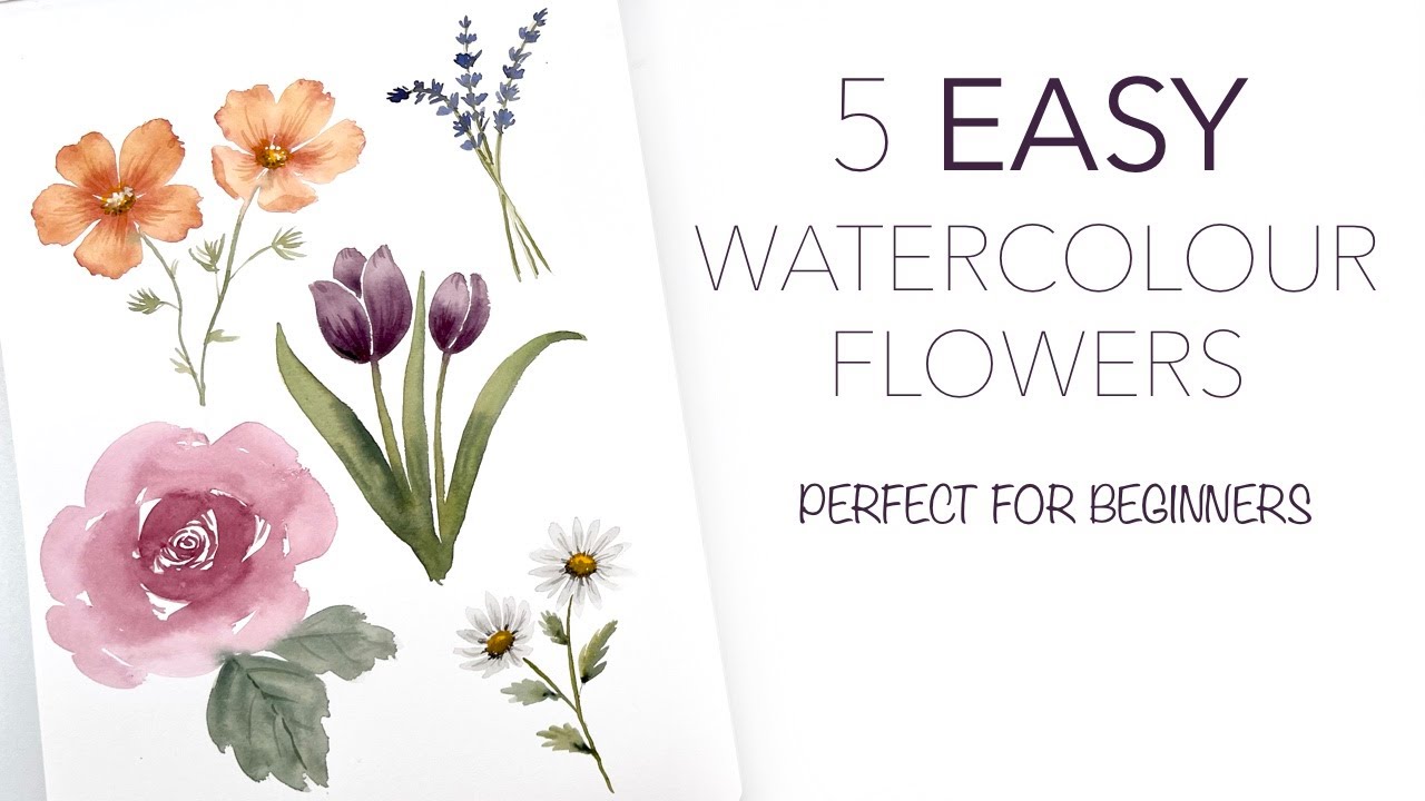 Easy Painting Ideas Watercolor Flowers