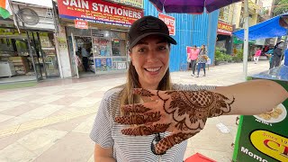 Intricate palm \u0026 back hand Mehndi Design in India 🤩🇮🇳 *Lotus flower* ✋