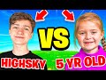 FaZe H1ghSky1 VS. 5 YEAR OLD E-GIRL (Fortnite 1v1)