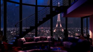 24 Hours Rain Sleep ASMR☔ - Heavy Rain Outside Your Modern Paris View Apartment