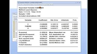 Eviews 7: Interpreting the coefficients (parameters) of a multiple linear regression model