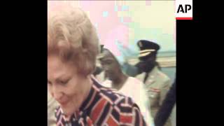 SYND 3-1-71 WIFE OF PRESIDENT NIXON ARRIVES IN LIBERIA