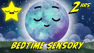 Bear Sensory - Bedtime Moon, Stars, & Clouds | Wind down and Relax | Calming Bedtime Video - 2 Hours