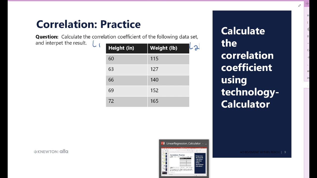 Linear Regression With The Calculator - YouTube