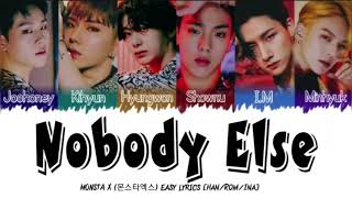[Indo Sub] MONSTA X (몬스타엑스) - 'NOBODY ELSE' easy lyrics color coded [Han/Rom/Ina] lirik indonesia