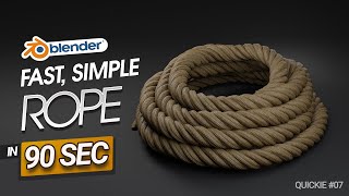 How to Make Rope in blender in 90sec - Quickie Tuts #07