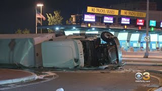 Tractor-Trailer Overturns Near Ben Franklin Bridge On New Jersey Side