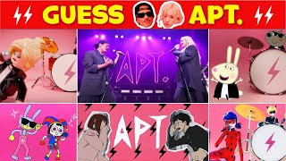 Guess A.P.T. Songs \u0026 Variants by Their Voice #2 ~ ROSÉ \u0026 Bruno Mars A.P.T. Song Covers Quiz 🎶