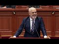 kryeministri edi rama fjala në mocionin më absurd për debat në historinë e kuvendit të shqipërisë