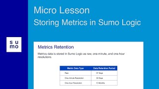 Microlesson: Storing Metrics in Sumo Logic