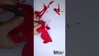 七秒学会兔年窗花自己剪/ funny paper-cut for new year decoration /rabbit kirigami