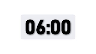 6 Minute Timer - Minimal Countdown Timer [Light Theme]