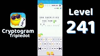 Cryptogram Tripledot Level 241 Answer | SolutionGuruji
