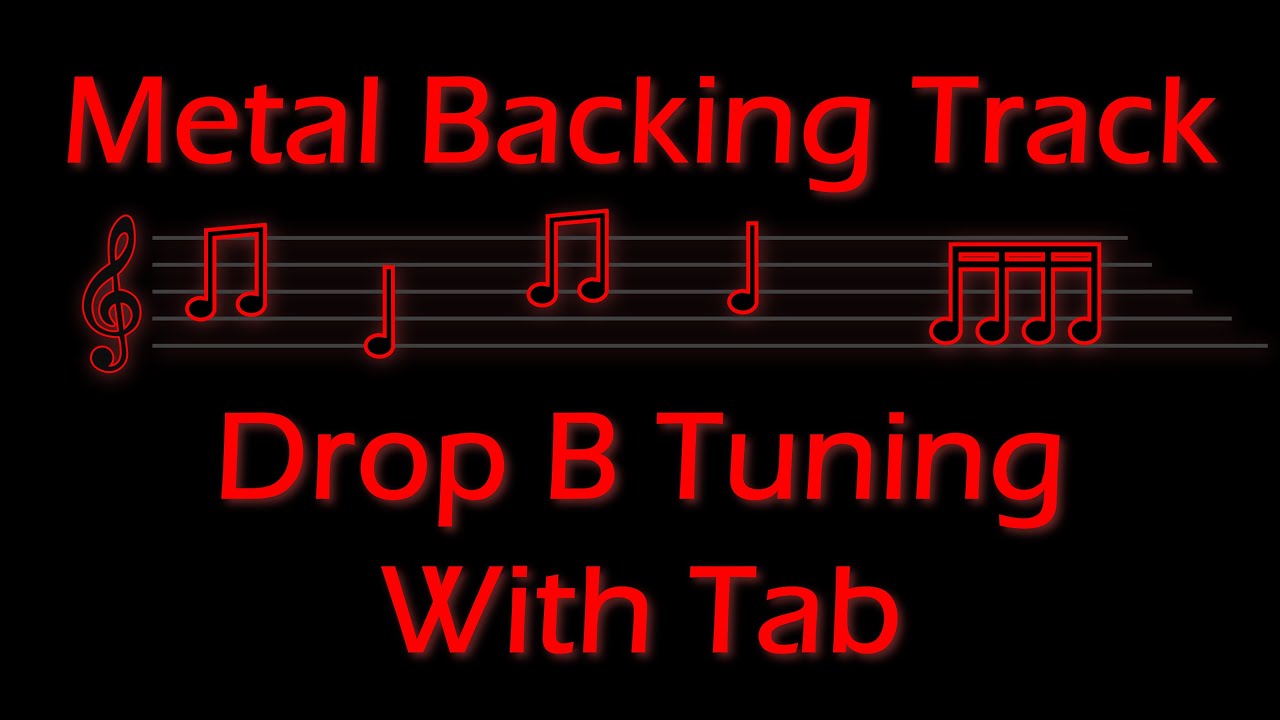 Moody Drop B Metal Backing Track In B Minor With Tab - YouTube