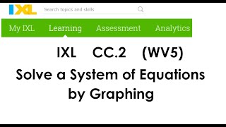 IXL CC.2 - Solving a System by Graphing