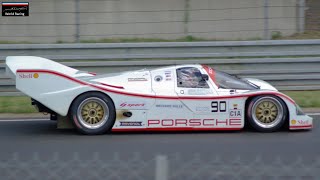 Porsche 962C Pure Twin Turbo Flat 6 Sound ! Le Mans Classic 2022