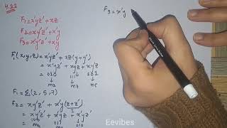Using a decoder and external gates, design the combinational circuit defined by the following